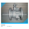 F4 DIN Flange Floating Casting Válvula de bola de acero inoxidable